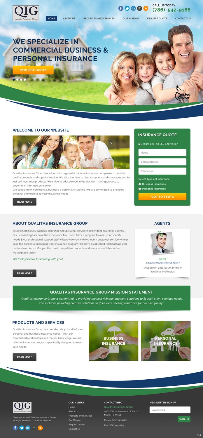 Web Design by pb for Qualitas Insurance Group | Design #10605408