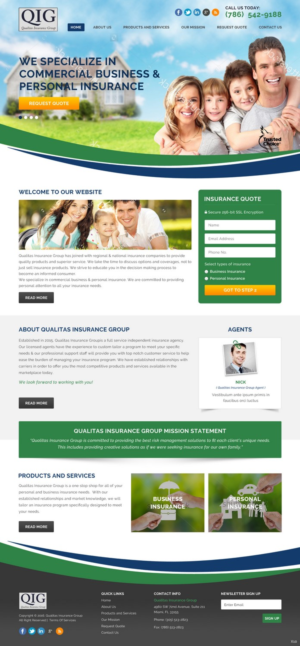 Web Design by pb for Qualitas Insurance Group | Design: #10605408