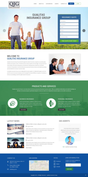 Web Design by pb for Qualitas Insurance Group | Design: #10605410