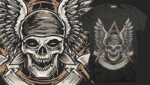 Print-On-Demand T-Shirt Company needs detailed T-Shirt Designs with SKULLS, BONES and/or SKELETONS | Diseño de Camiseta por krizvector