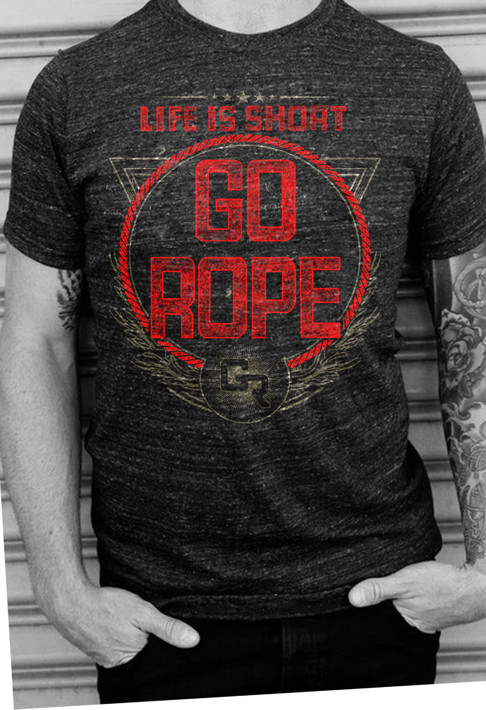 T-shirt Design by O_O NIZAL O_O for Go Rope Clothing Co. | Design #10593694