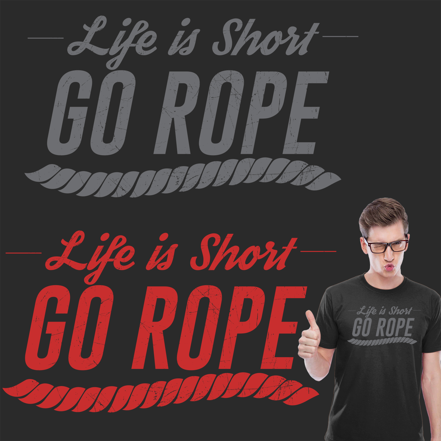 T-shirt Design by pixelnomads for Go Rope Clothing Co. | Design #10577976