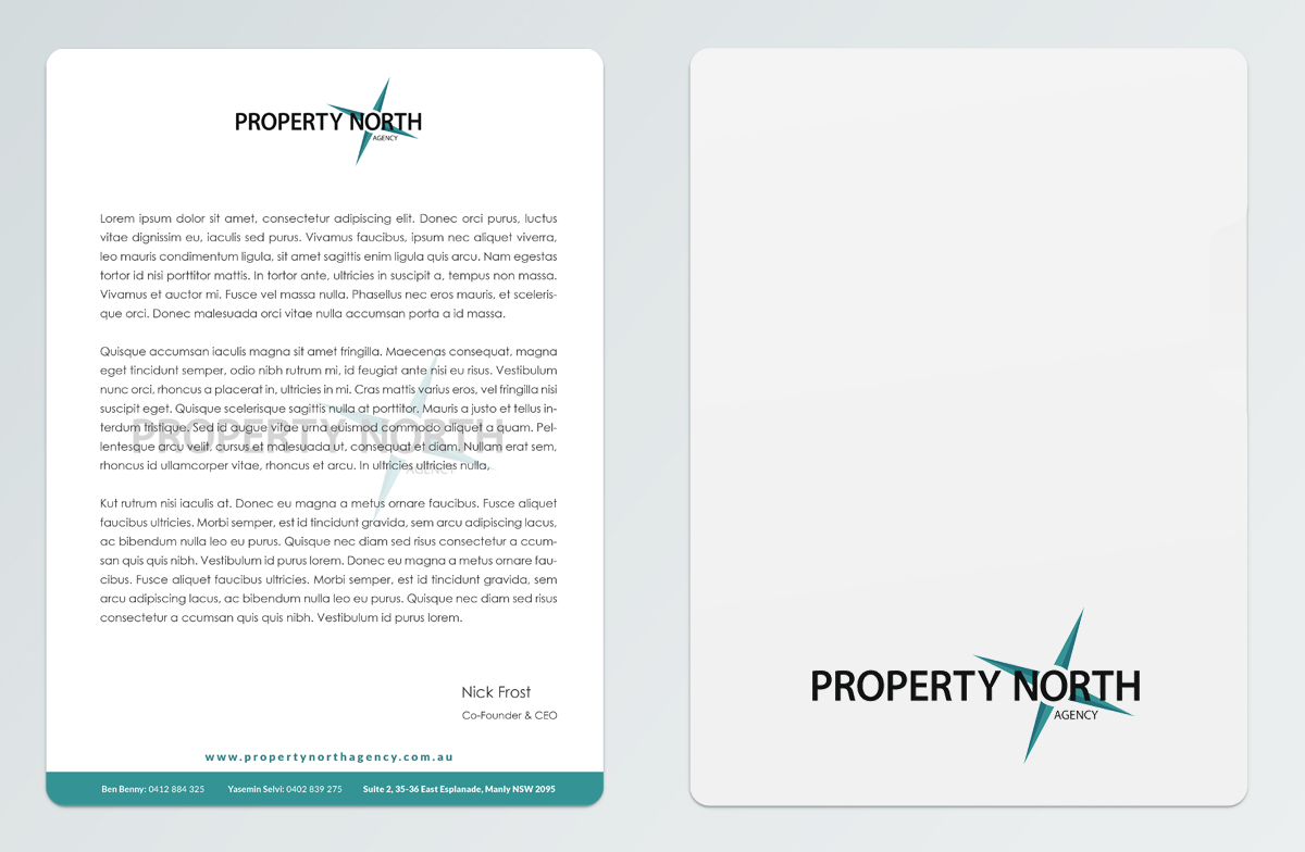 Schreibwaren-Design von Pointless Pixels India für Property North Agency | Design #10627018