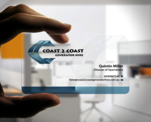 Coast 2 Coast Generator Hire Pty Ltd | Visitenkarten-Design von Stylez Designz