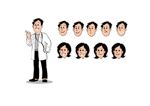 Cartoon characters for business-to-business training | Design de Figurine par dv