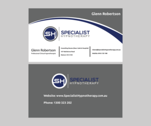 Diseño de Tarjeta de Presentación por Batas para Specialist Hypnotherapy | Diseño: #10590069
