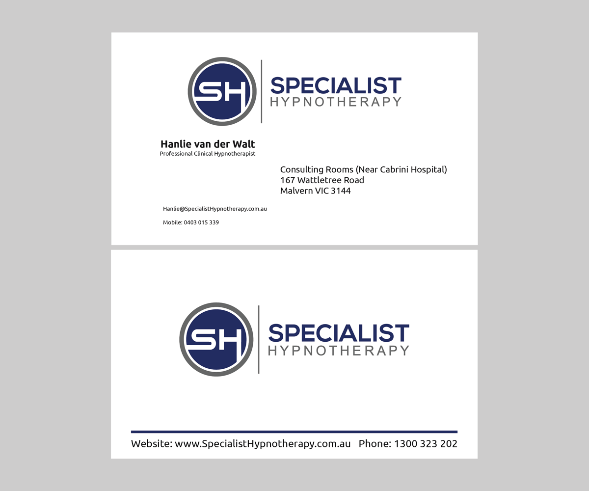 Visitenkarten-Design von Batas für Specialist Hypnotherapy | Design #10590323