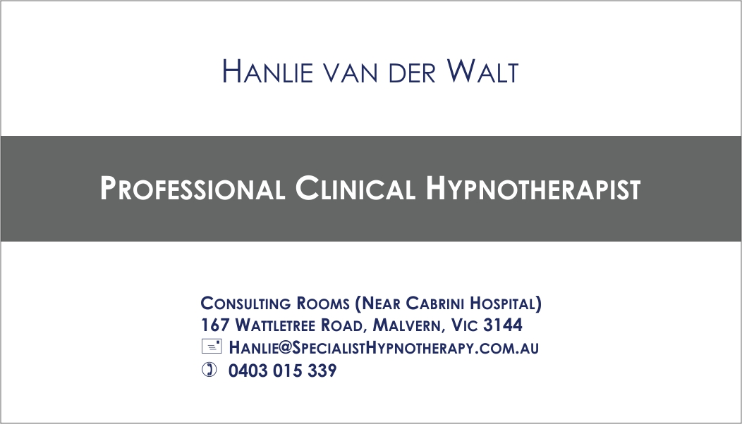 Business Card Design by Alireza Mirzaei for Specialist Hypnotherapy | Design #10615015