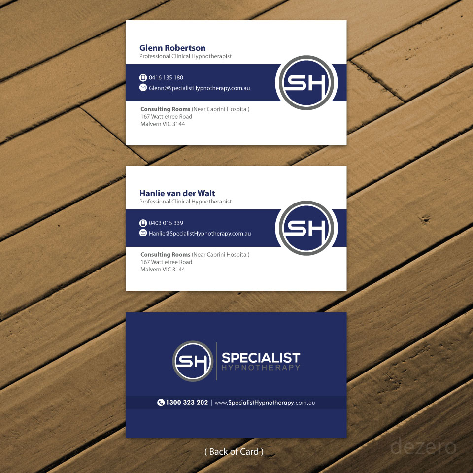 Visitenkarten-Design von Dezero für Specialist Hypnotherapy | Design #10575105