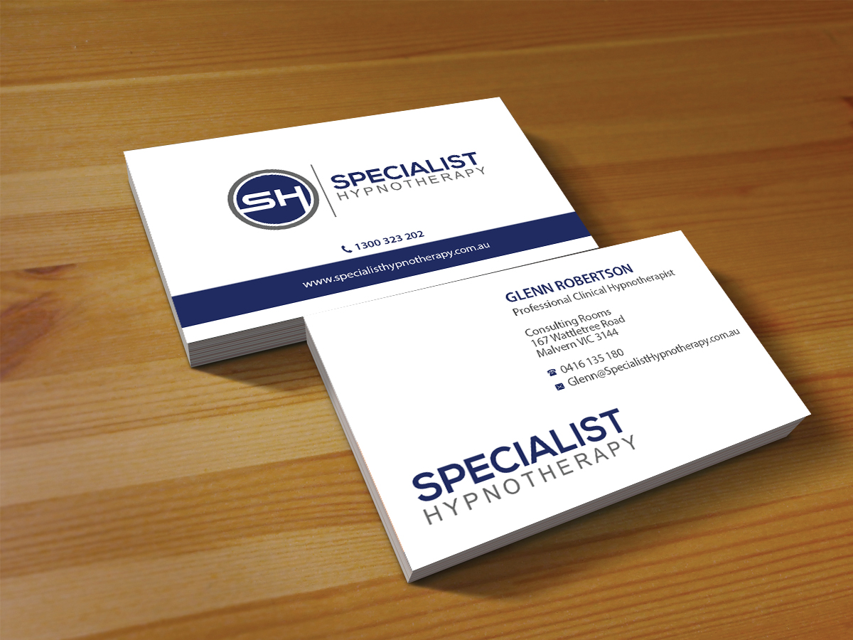 Diseño de Tarjeta de Presentación por Creations Box 2015 para Specialist Hypnotherapy | Diseño #10584920