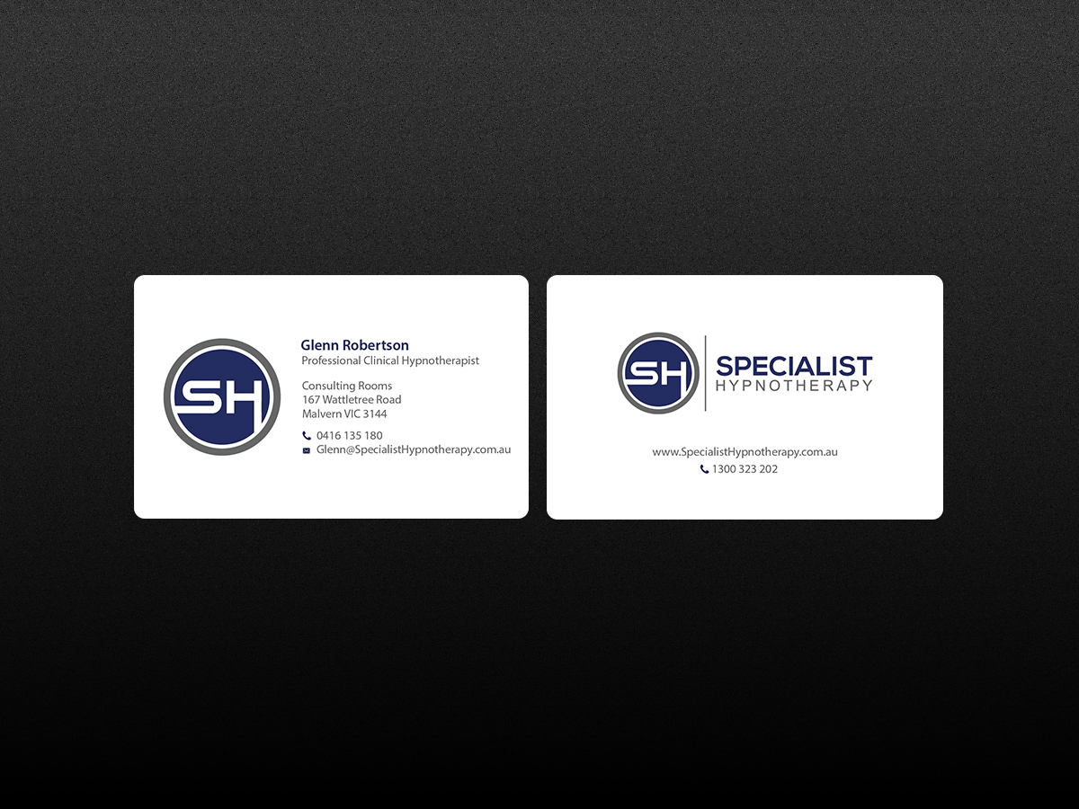 Business Card Design by Creations Box 2015 for Specialist Hypnotherapy | Design #10584937