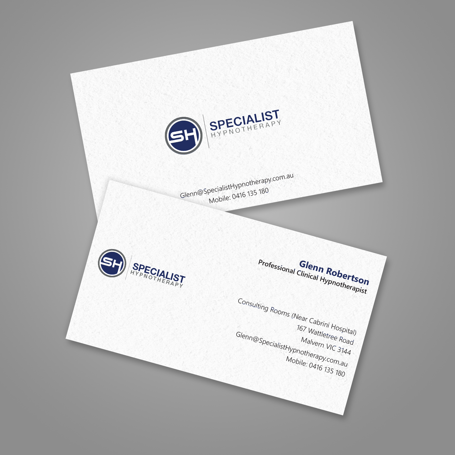 Business Card Design by Prasanth Surendran for Specialist Hypnotherapy | Design #10581213