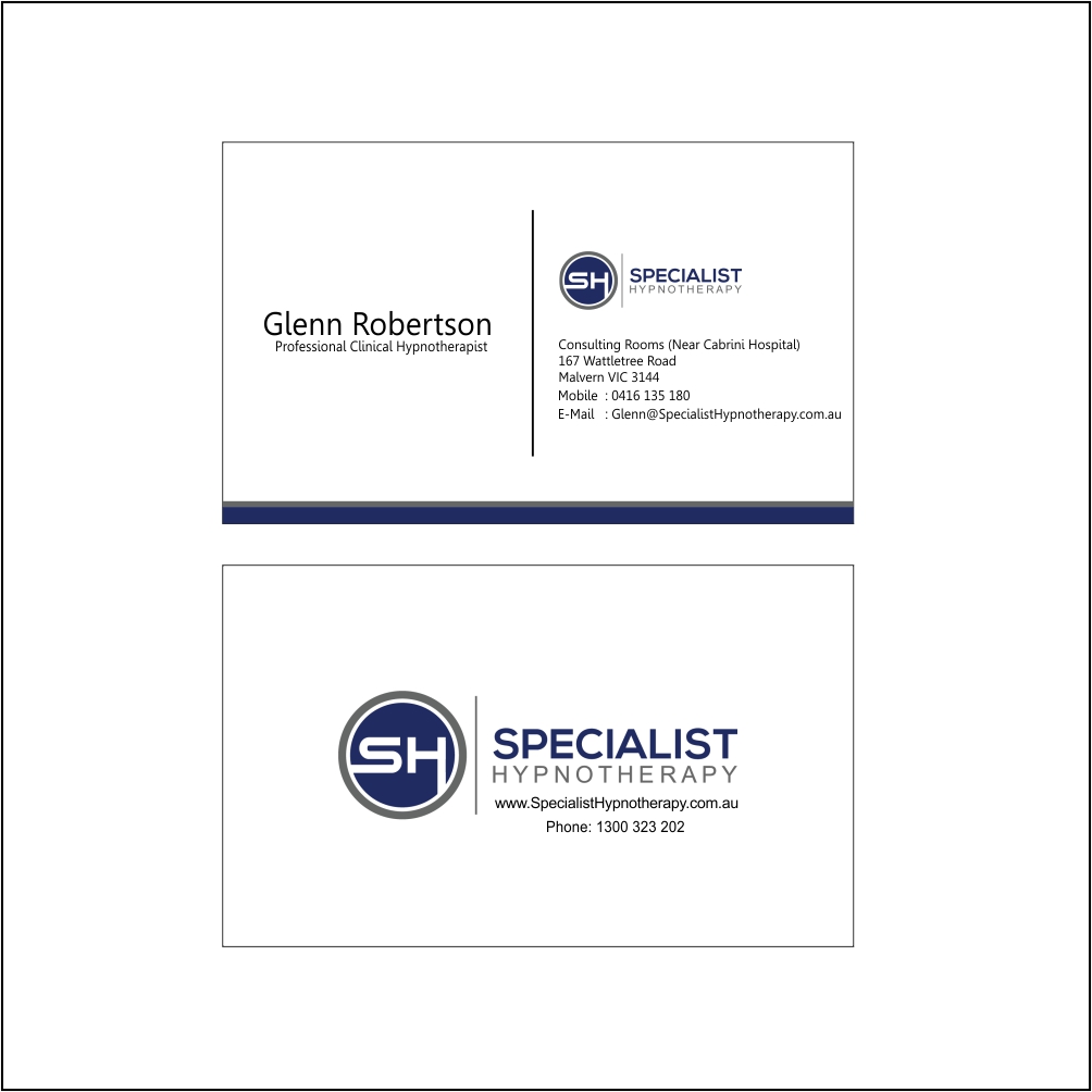 Visitenkarten-Design von aadadang für Specialist Hypnotherapy | Design #10605983