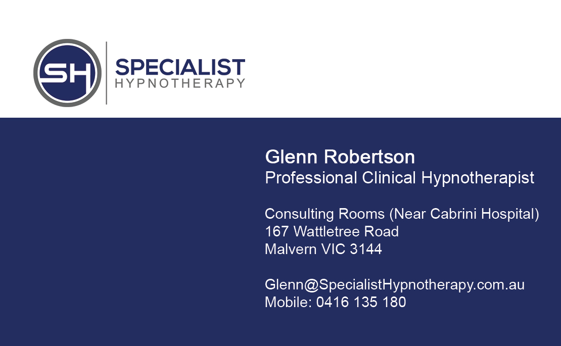 Visitenkarten-Design von NCDPSG für Specialist Hypnotherapy | Design #10618338