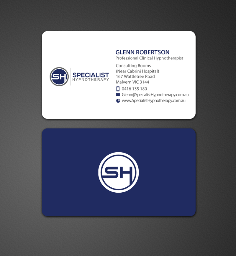 Visitenkarten-Design von chandrayaan.creative für Specialist Hypnotherapy | Design #10597025