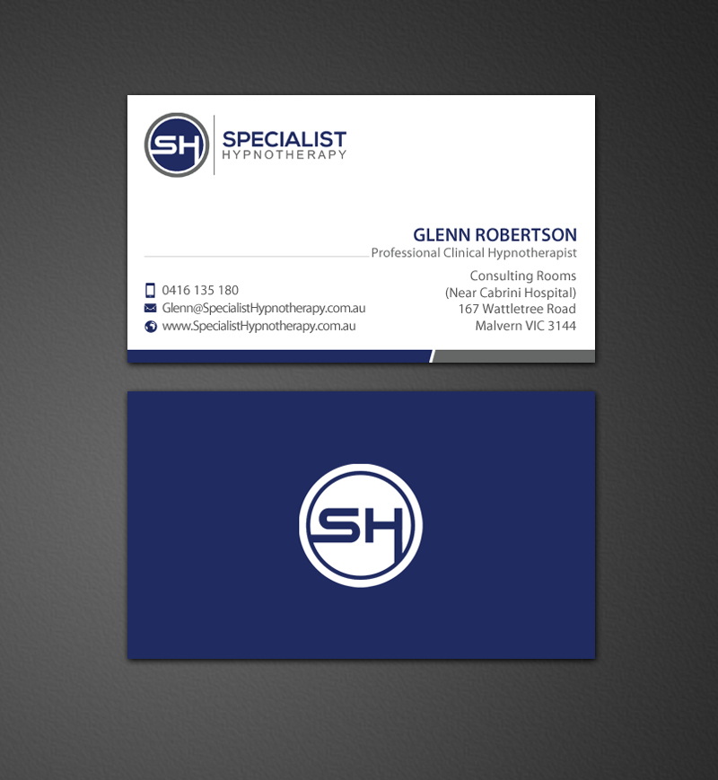 Visitenkarten-Design von chandrayaan.creative für Specialist Hypnotherapy | Design #10597026