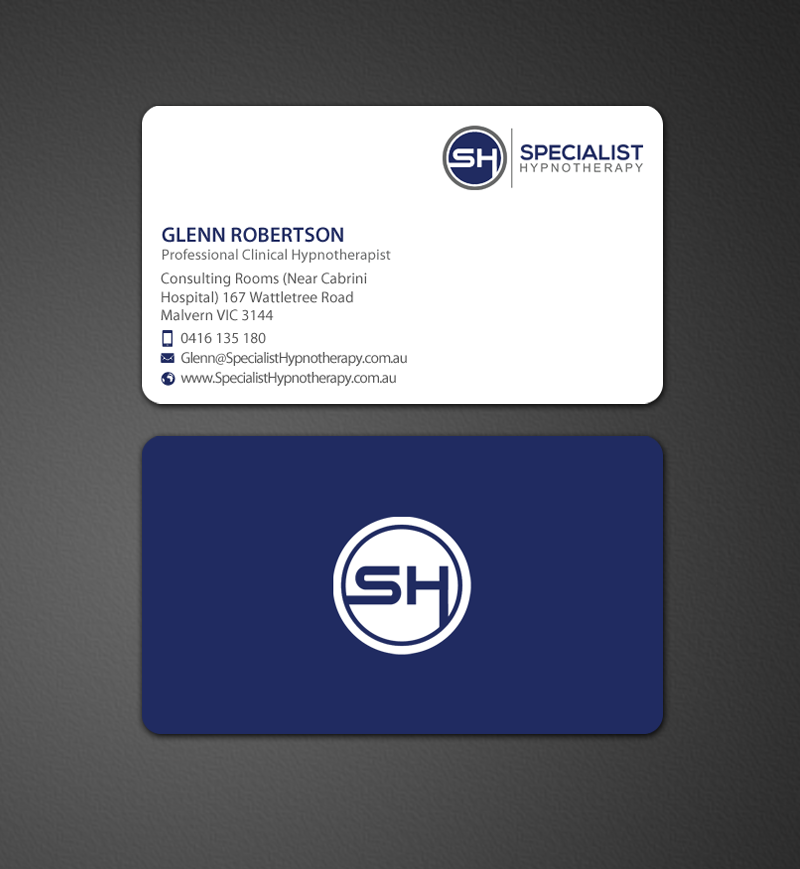 Visitenkarten-Design von chandrayaan.creative für Specialist Hypnotherapy | Design #10597027