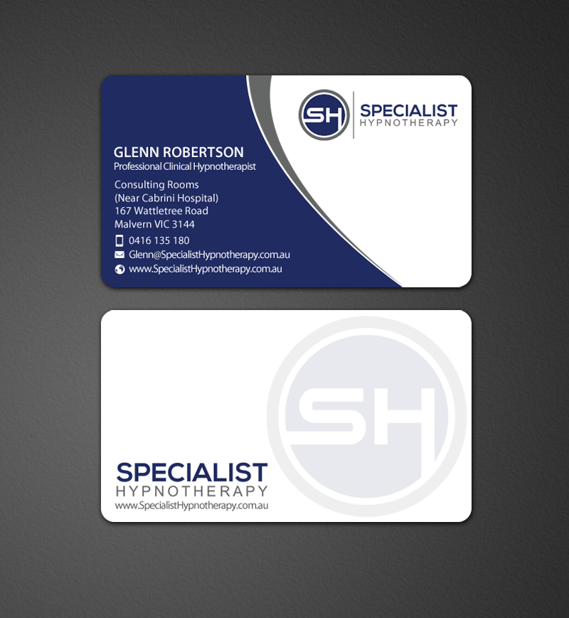 Business Card Design by chandrayaan.creative for Specialist Hypnotherapy | Design #10597041
