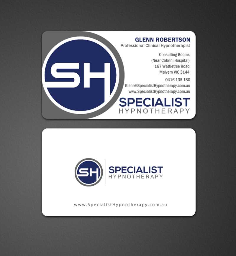 Business Card Design by chandrayaan.creative for Specialist Hypnotherapy | Design #10597049