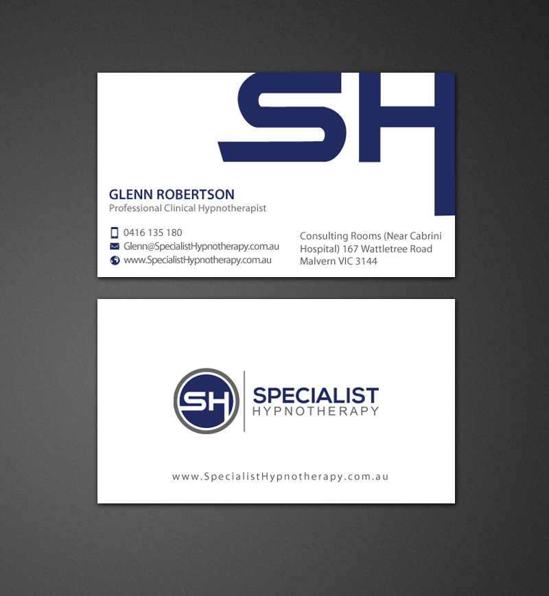 Business Card Design by chandrayaan.creative for Specialist Hypnotherapy | Design #10597052
