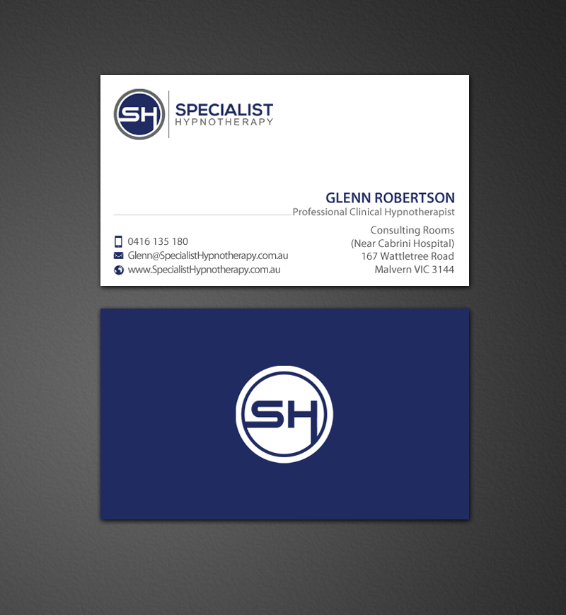 Business Card Design by chandrayaan.creative for Specialist Hypnotherapy | Design #10611869