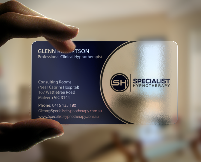 Business Card Design by chandrayaan.creative for Specialist Hypnotherapy | Design #10611874