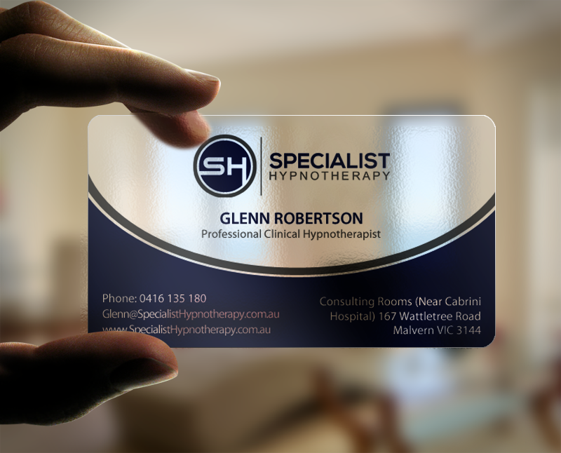Business Card Design by chandrayaan.creative for Specialist Hypnotherapy | Design #10611876