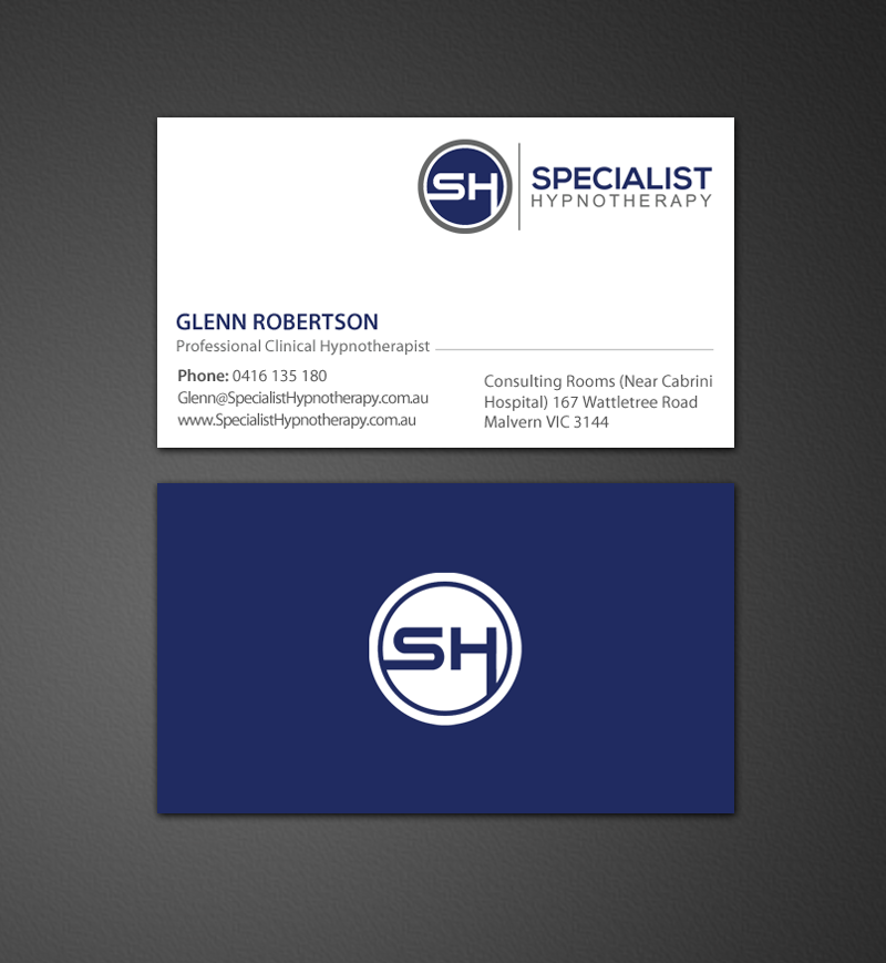 Business Card Design by chandrayaan.creative for Specialist Hypnotherapy | Design #10611877