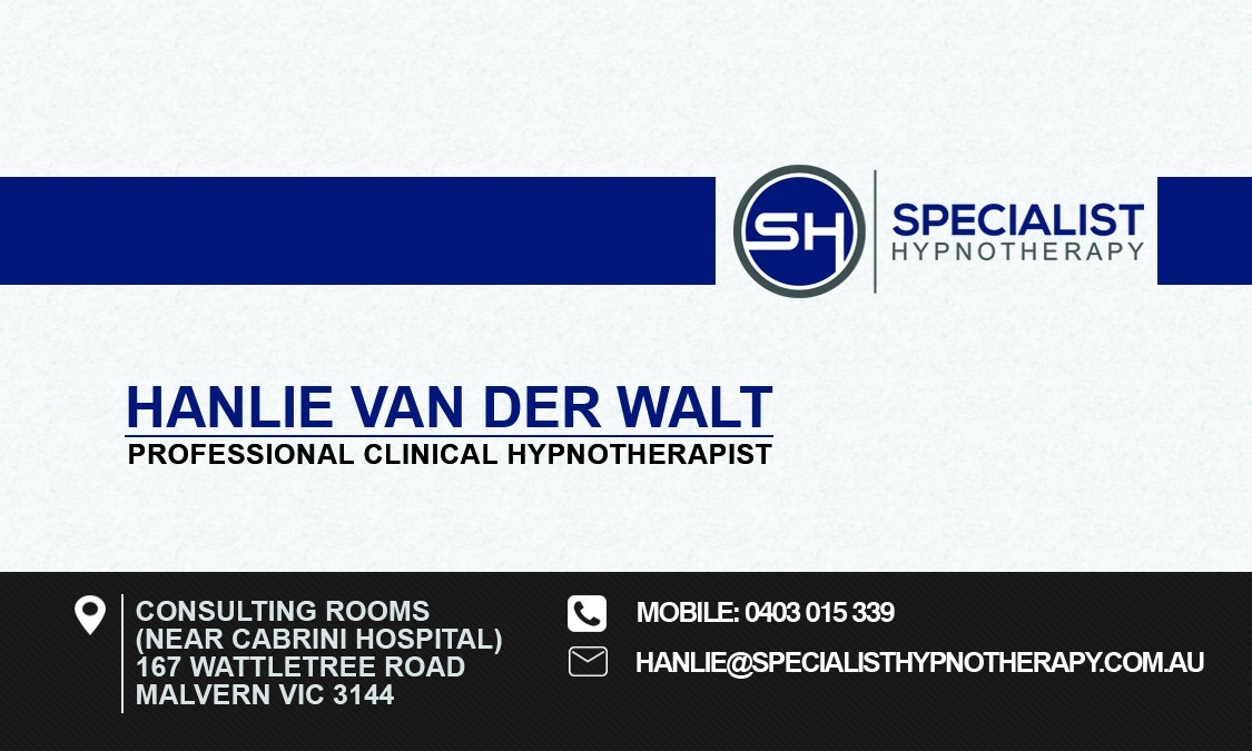 Design de Carte de Visite par tyo.saputra777 pour Specialist Hypnotherapy | Design #10573967
