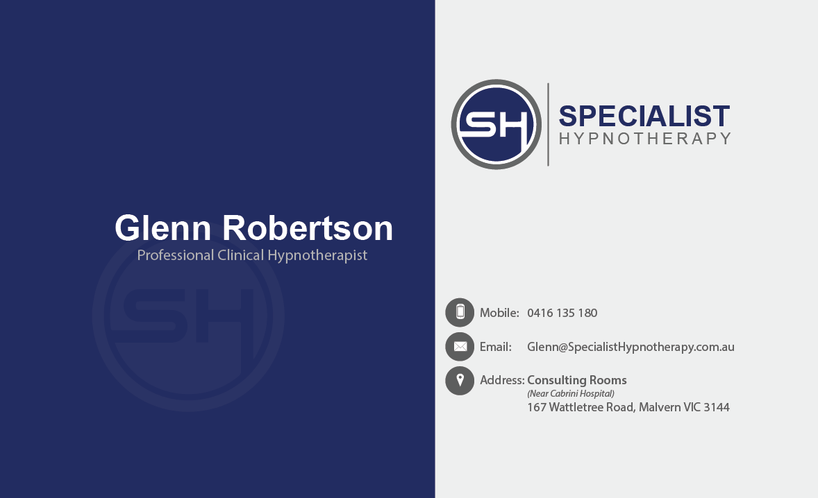 Business Card Design by Trung Ngo for Specialist Hypnotherapy | Design #10588031