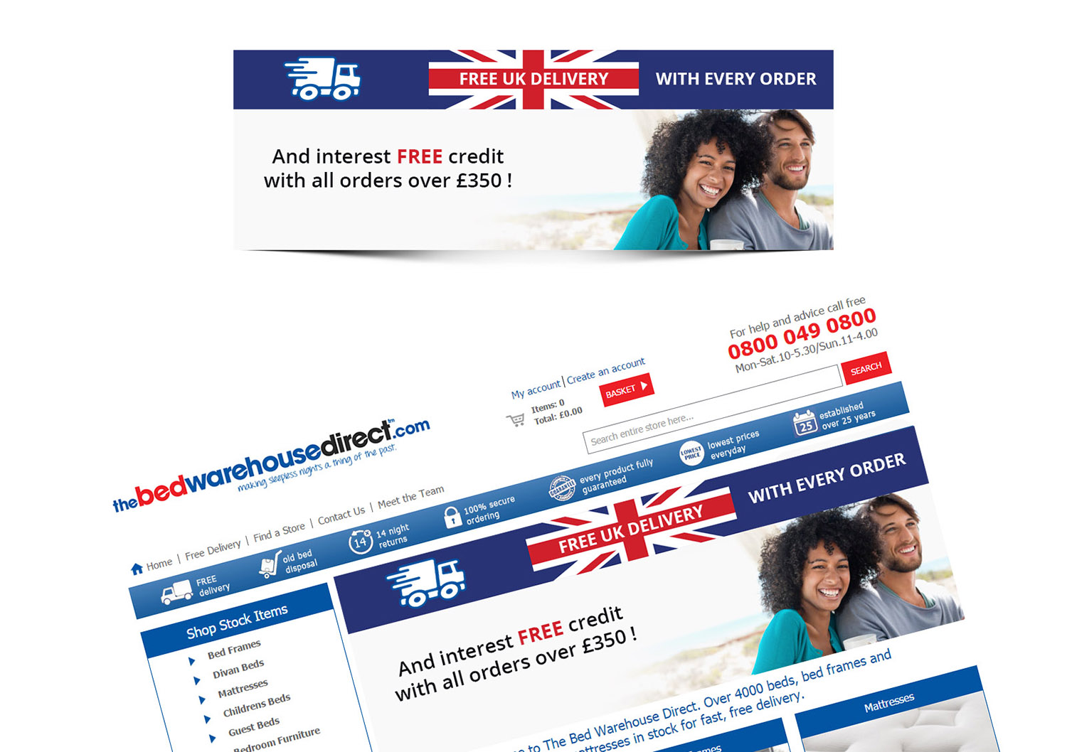 Banner Ad Design by Lilu Design for The Bed Warehouse (W.Mids) Ltd | Design #10581493