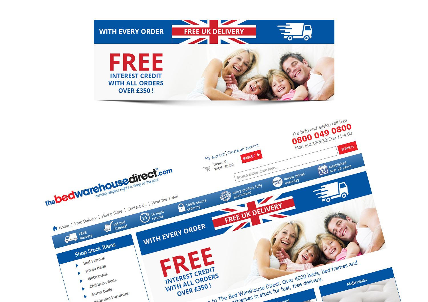 Banner Ad Design by Lilu Design for The Bed Warehouse (W.Mids) Ltd | Design #10589820