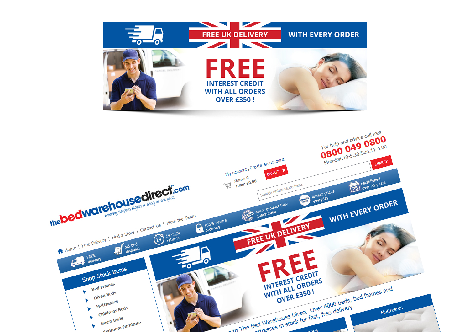 Banner Ad Design by Lilu Design for The Bed Warehouse (W.Mids) Ltd | Design #10589903