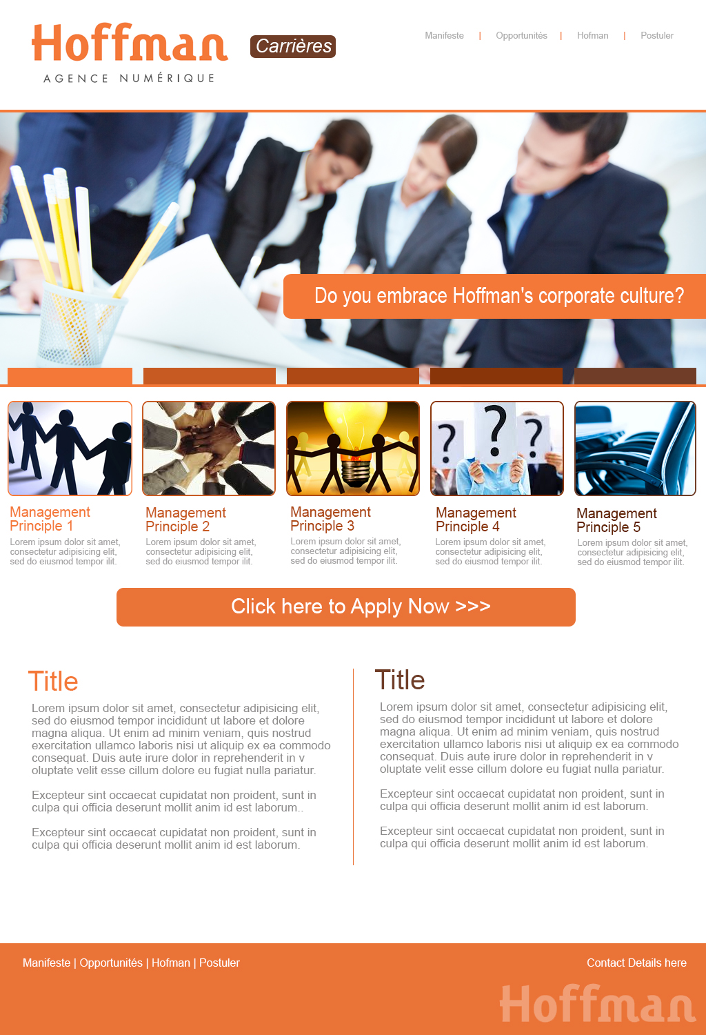 Web Design par Ginger and Jones pour Agence numérique Hoffman | Design #2218697