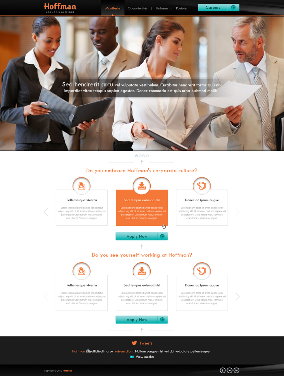 Diseño Web por Desire Design Solutions para Agence numérique Hoffman | Diseño #2219058