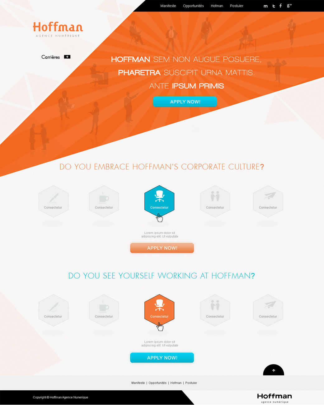 Diseño Web por Desire Design Solutions para Agence numérique Hoffman | Diseño #2232793