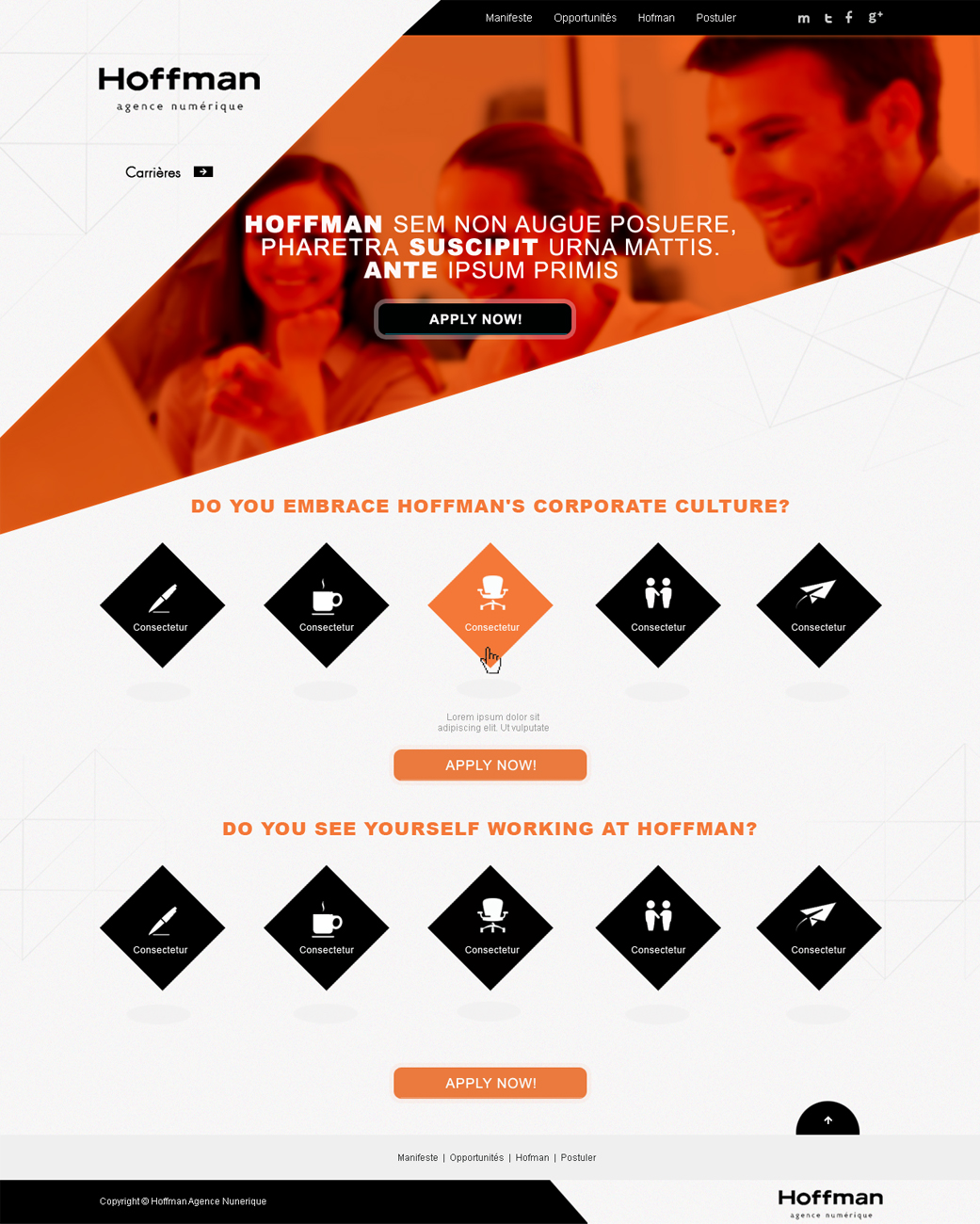 Web-Design von Desire Design Solutions für Agence numérique Hoffman | Design #2244877