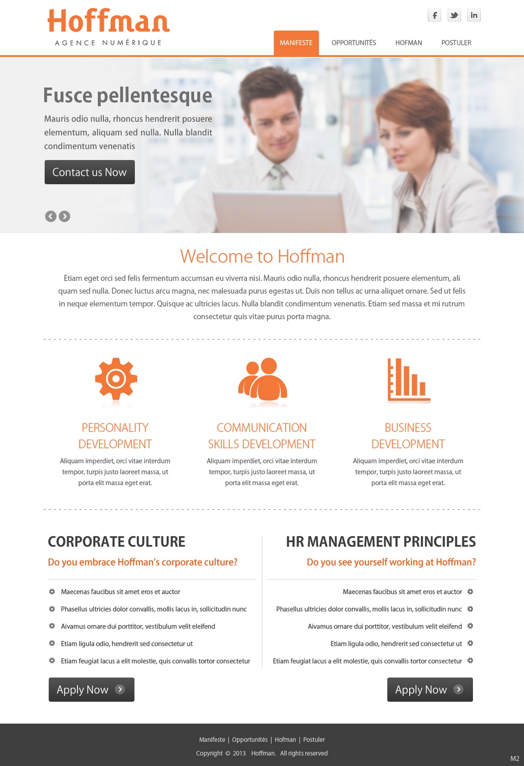 Diseño Web por pb para Agence numérique Hoffman | Diseño #2222176