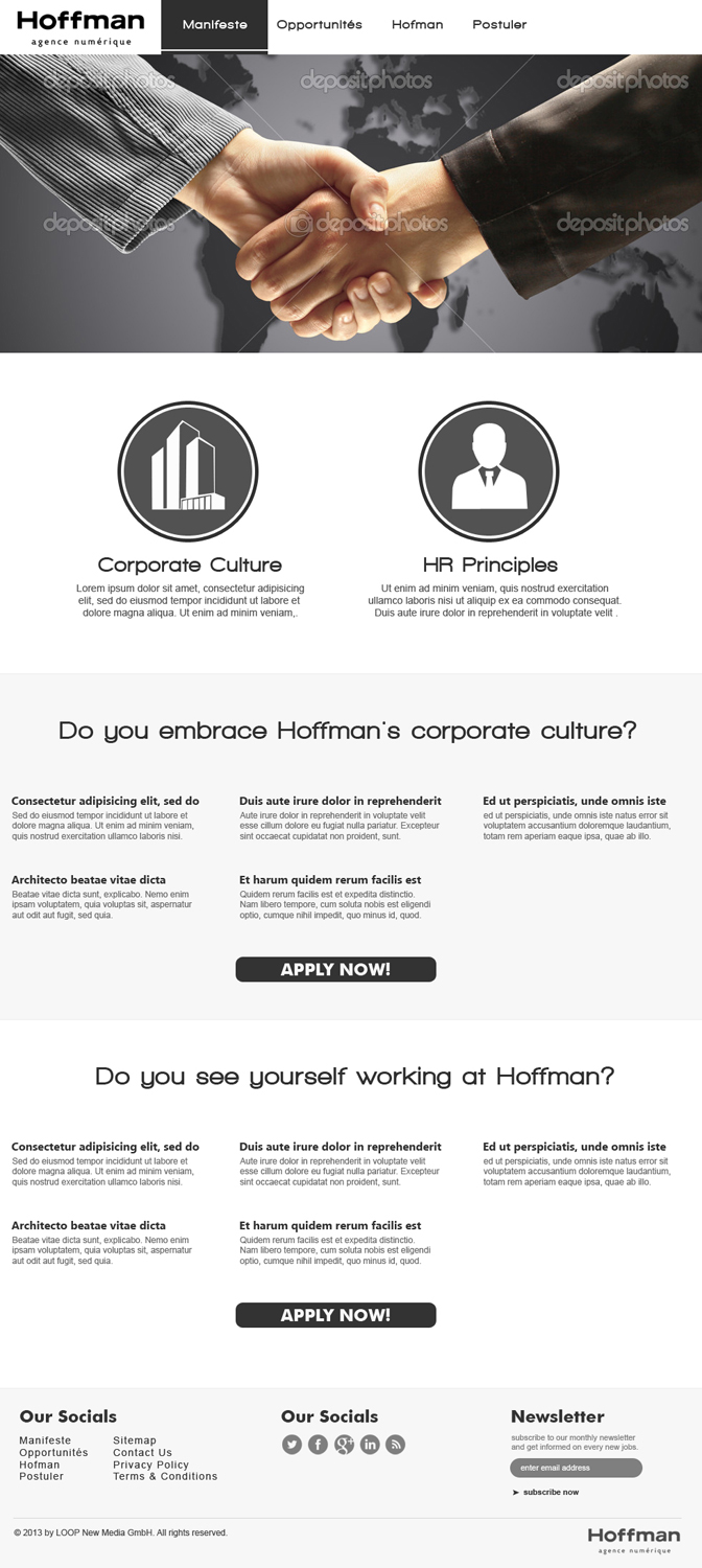 Diseño Web por jeckx2 para Agence numérique Hoffman | Diseño #2217919