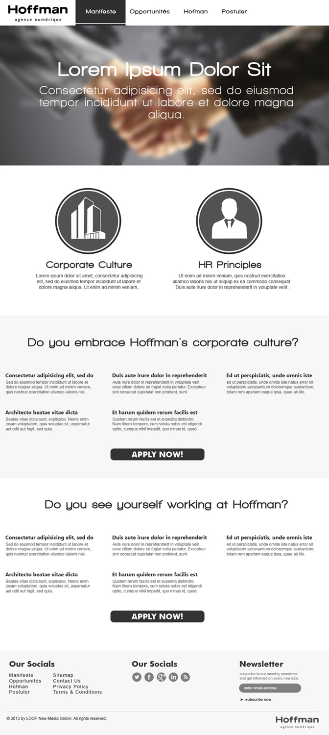 Diseño Web por jeckx2 para Agence numérique Hoffman | Diseño #2217938