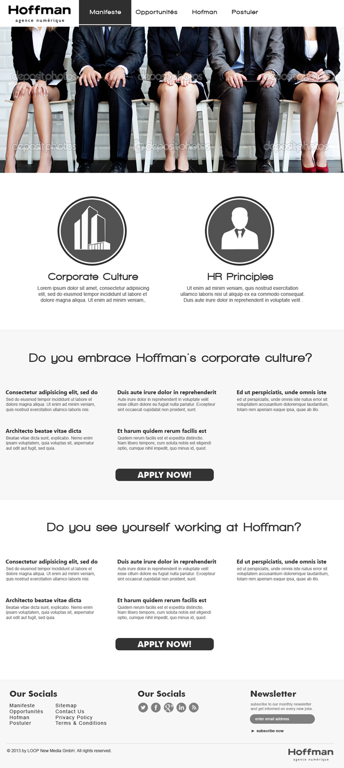 Diseño Web por jeckx2 para Agence numérique Hoffman | Diseño #2217993