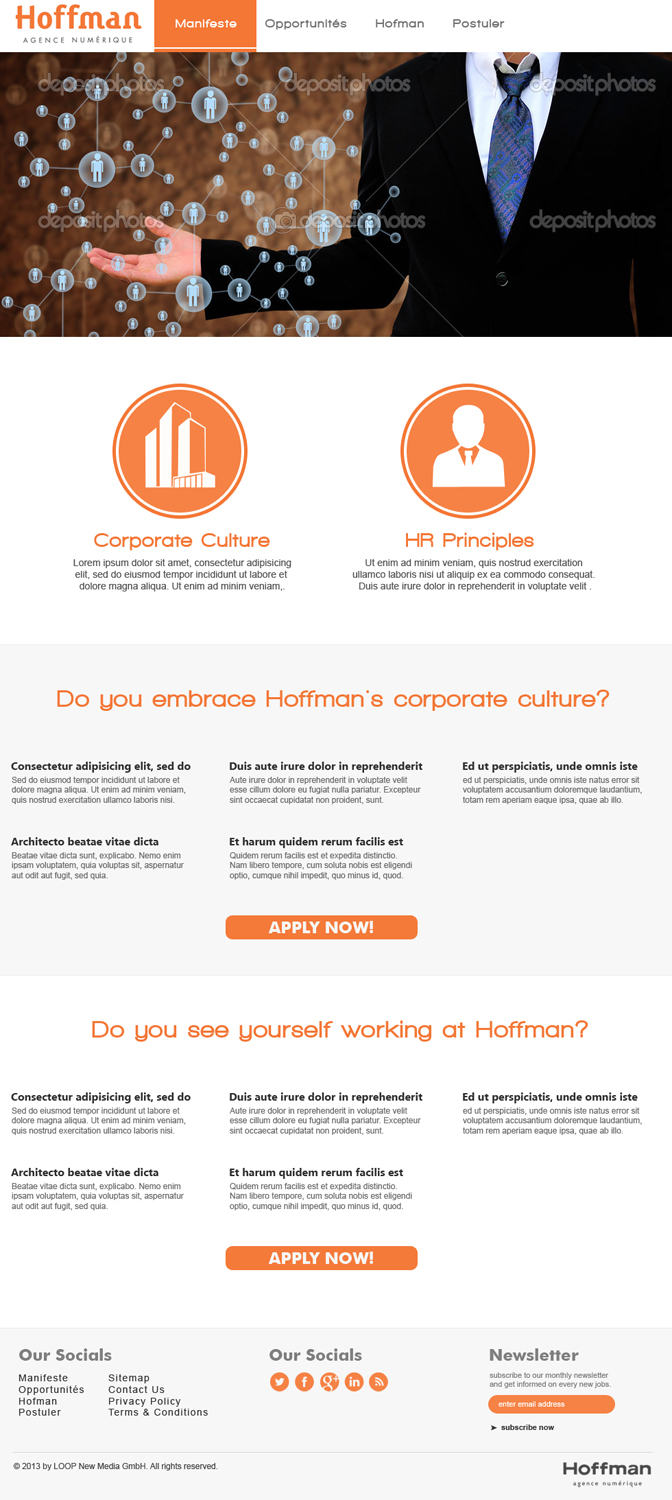 Diseño Web por jeckx2 para Agence numérique Hoffman | Diseño #2218030