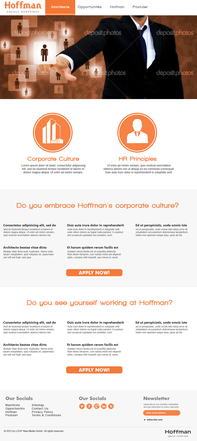 Web Design by jeckx2 for Agence numérique Hoffman | Design #2218146