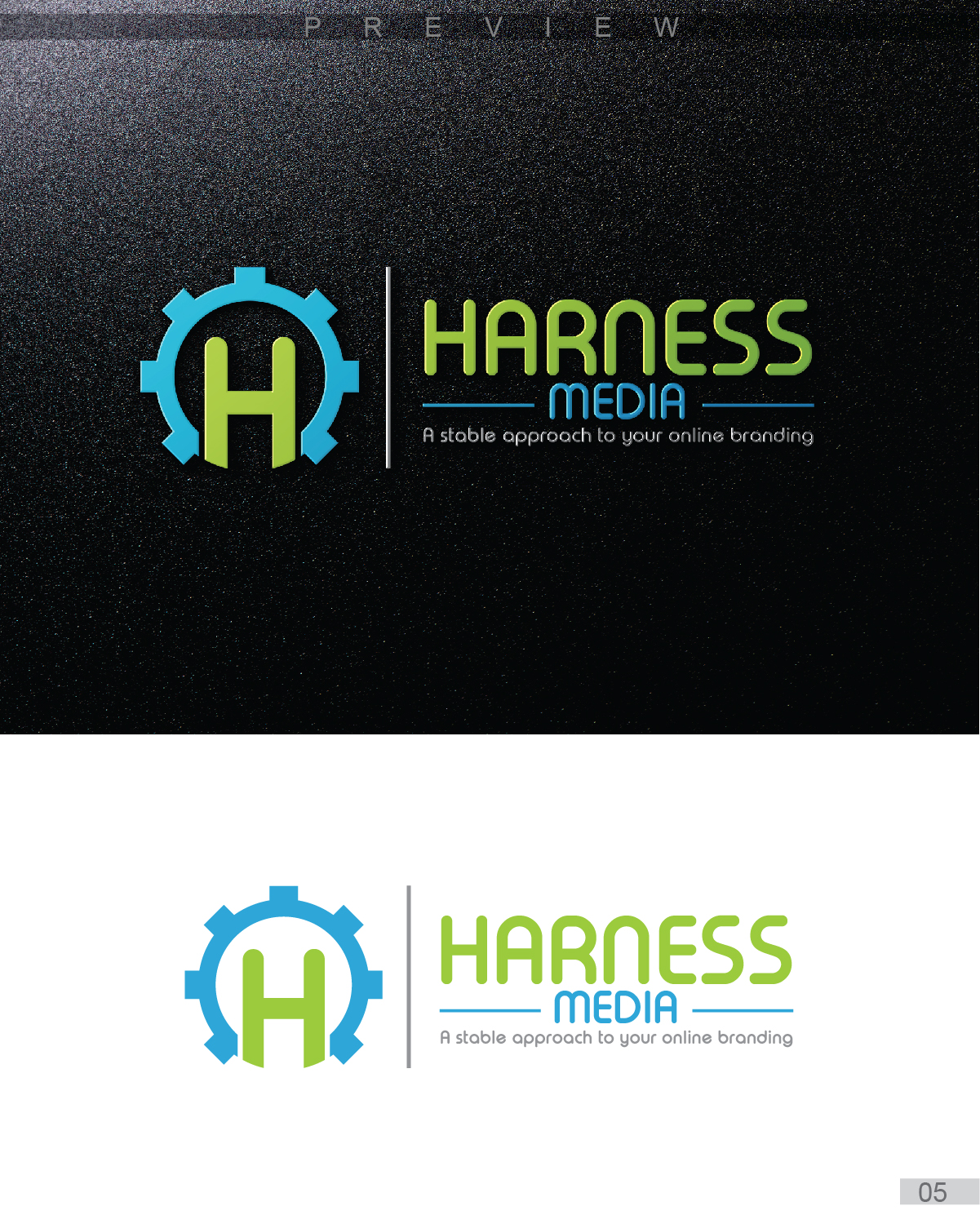 Logo Design by 3Guys for Harness Media LLC | Design #10676449