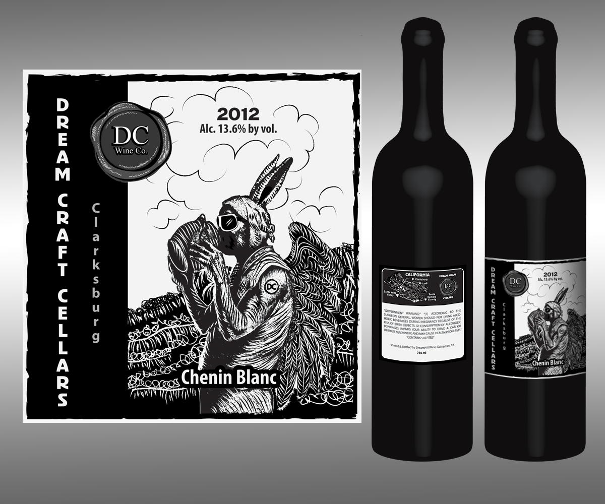 Etikett-Design von Cari Lopez für Dreamcote Wine Co. | Design #2262872