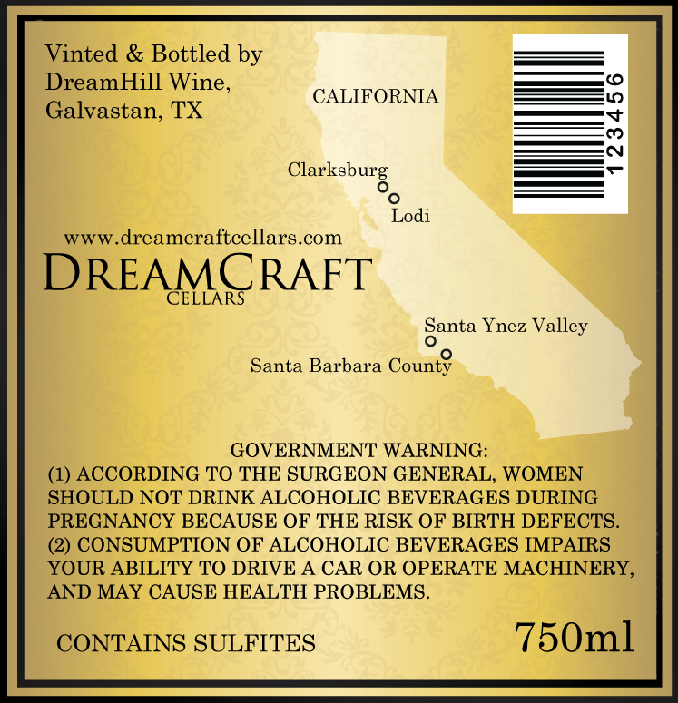 Etikett-Design von FCJ_GRAPHICS für Dreamcote Wine Co. | Design #2216512