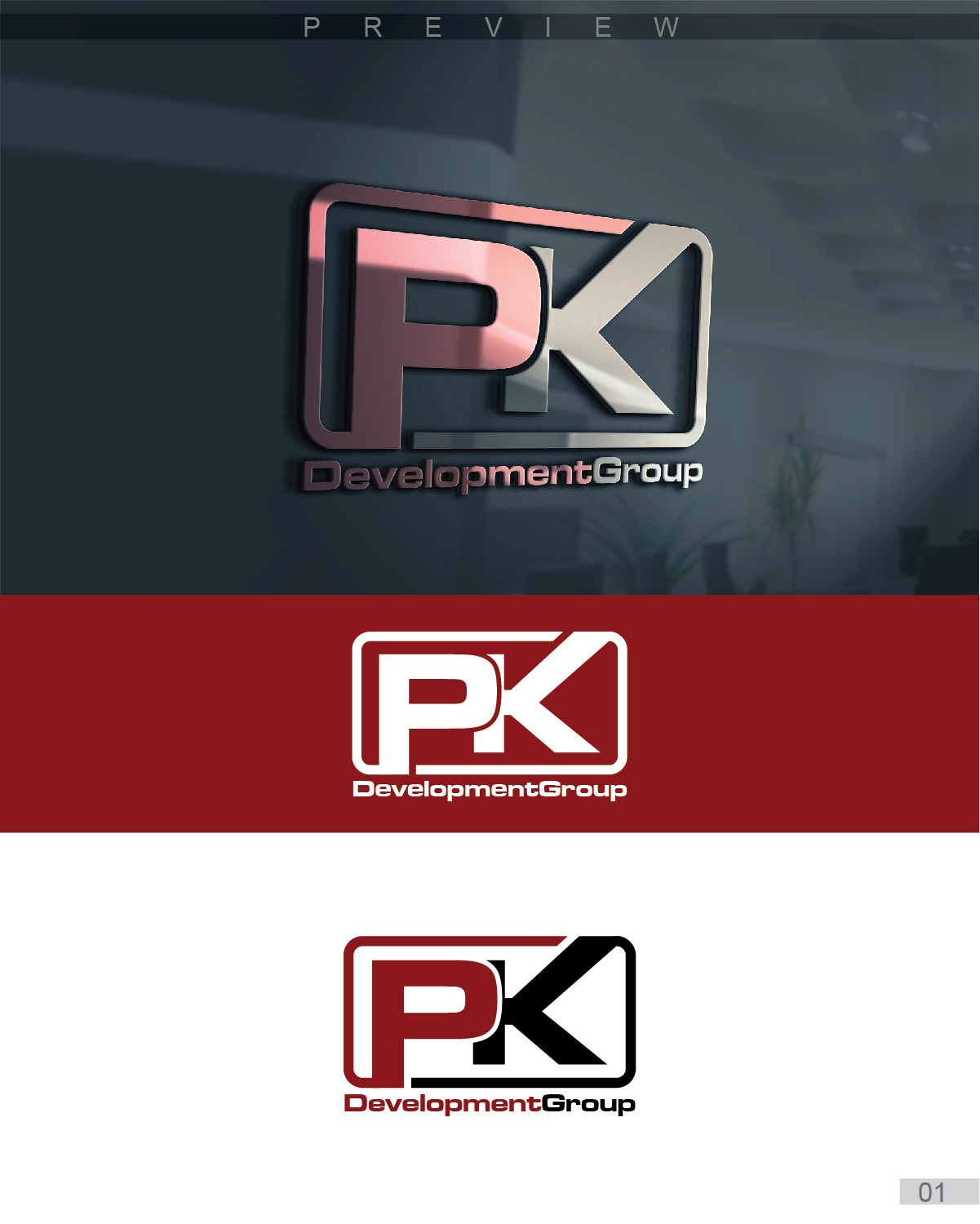 Diseño de Logo por 3Guys para PK Development Group LLC | Diseño #10585613