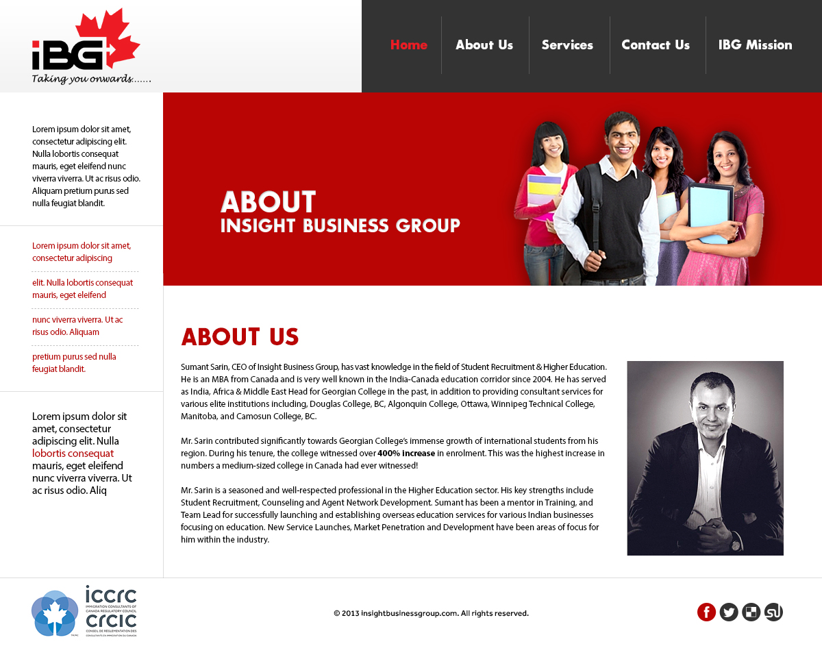 Web Design by Latest Design Ideas for Insight Business Group | Design #2269763