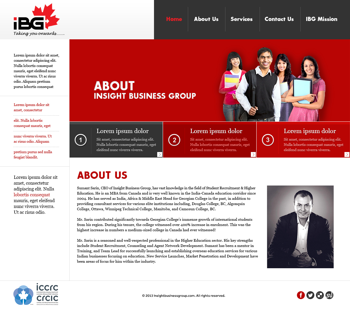 Web Design by Latest Design Ideas for Insight Business Group | Design #2274657