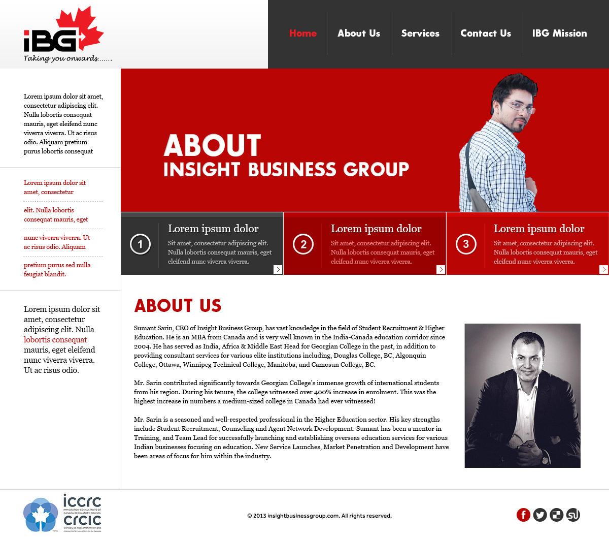 Diseño Web por Latest Design Ideas para Insight Business Group | Diseño #2279553